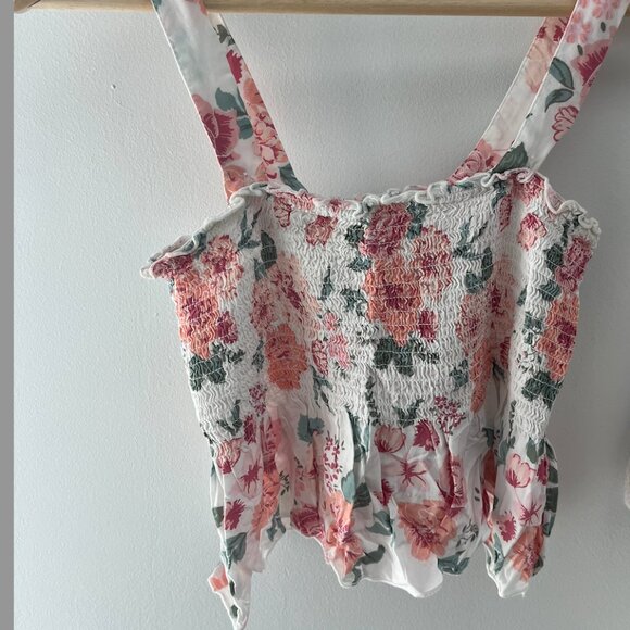 Garage Floral Smocked Crop Top - Picture 3 of 3